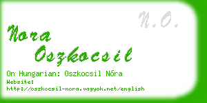 nora oszkocsil business card